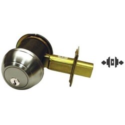 General Lock D662 605 234 C | Double Cylinder Deadlock, Us3 Polished Brass Finish, 2-3/4" Backset, Schlage C Keyway, Grade 1