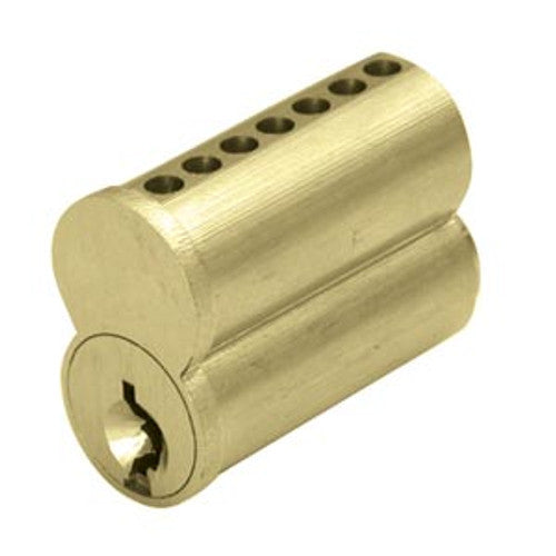 General Lock IC7B A 26D | Cylinder Lock Interchangeable Core, Small Format, 7-Pin, A Keyway, Uncombinated, Barrel Cap, Solid Brass