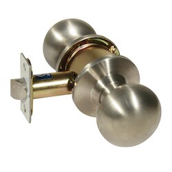 General Lock K210PSR 630 234 S TF | Cylindrical Knobset, P-Knob, Grade-2, Square Latch, 65 Mm Small Rose, Satin Stainless Steel