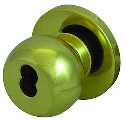 General Lock K253B 605 IC 234 S ANSI | Cylindrical Knobset, B-Knob, Grade-2, Square Latch, Sfic Keyway, Bright Brass