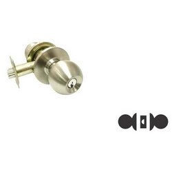 General Lock K310B 605 ADJ S T | Cylindrical Knobset, B-Knob, Grade-3, Square Latch, 2-Way Adjustable Backset