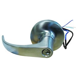 General Lock L180CE FSE 12VDC 626 C REX | Cylindrical Leverset, Electrified, Fail Secure, Clutched Curved Lever, Grade-1
