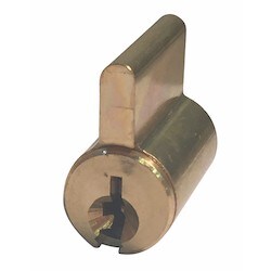 General Lock PL CYL A5/6 0B | Padlock Cylinder, 0-Bitted, 5-Pinned, 6-Drilled, Am3/Am4 Keyway, Brass