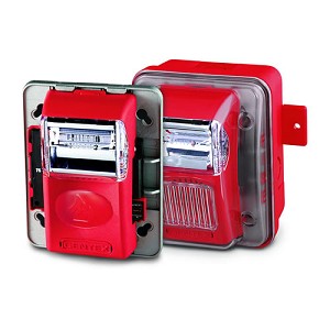 Gentex Corp. 904-1219-002 | Evacuation Outdoor Strobe, Low Profile, Wall Mount, 24 Volt DC, 75 Candela, Red Faceplate