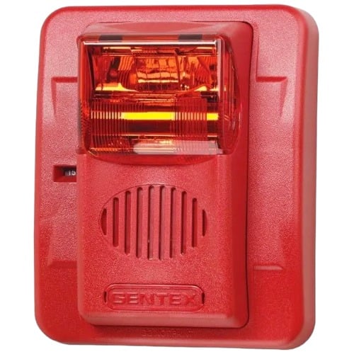 Gentex Corp. 904-1327-002 | Horn/strobe Amber Lens Plainwall Red