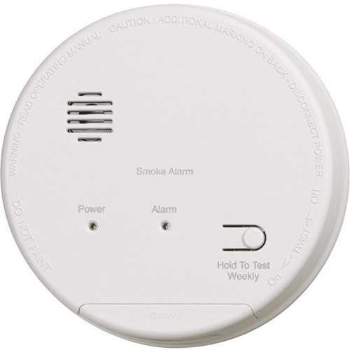 Gentex Corp. 917-0070-002S | 917-0070-002 S Series Smoke Alarm with 9V Battery Back-Up, 120V AC