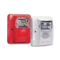 Gentex 904-1319-002 Wall Mount Strobe, Low Profile Evacuation, 12/24 Vdc