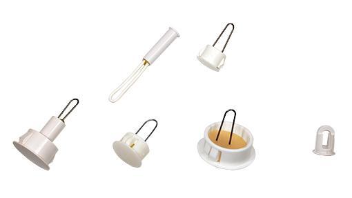 George Risk Industries PW-1.25-W | Pre-Wired Plug, 1-1/16" × 1-1/4", White