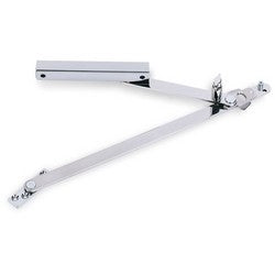 Glynn-Johnson 813S US32D | Door Stop Non-Handed Heavy Duty Surface Overhead Shock Absorbing, Brass/Stainless Steel, Satin Stainless Steel
