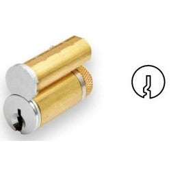 GMS Industries LFIC SCE 26D B1 | Interchangeable Cylinder Core, Large Format, Schlage E Keyway, 6-Pin, 1-Bit, 1.44" Length X 1.08" Height, Solid Brass