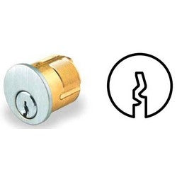 GMS Industries M118 RD1 26D ST KA2-6 | Mortise Cylinder, Russwin D1 Keyway, 6-Pin, Keyed Alike, 1.36" Diameter, 1-1/8" Length, Solid Brass