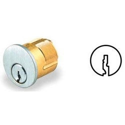 GMS Industries M118 SA 10B ST KA2-6 | Mortise Cylinder, Sargent La Keyway, 6-Pin, Keyed Alike, 1.36" Diameter, 1-1/8" Length, Solid Brass