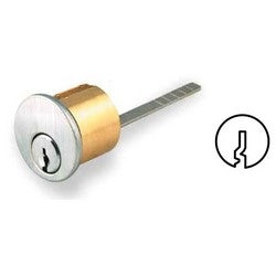 GMS Industries R118 SCE 26D KA2-6 | Rim Cylinder, Schlage E Keyway, Keyed Alike, 1.36" Diameter, 1-1/8" Rim Length, 6-Pin Cylinder, Solid Brass