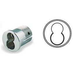 GMS Industries SCM 10B SA | Mortise Interchangeable Core Housing, Large Format, Straight, Sargent Cam, 0.36" Diameter, 1.26" Length, Solid Brass