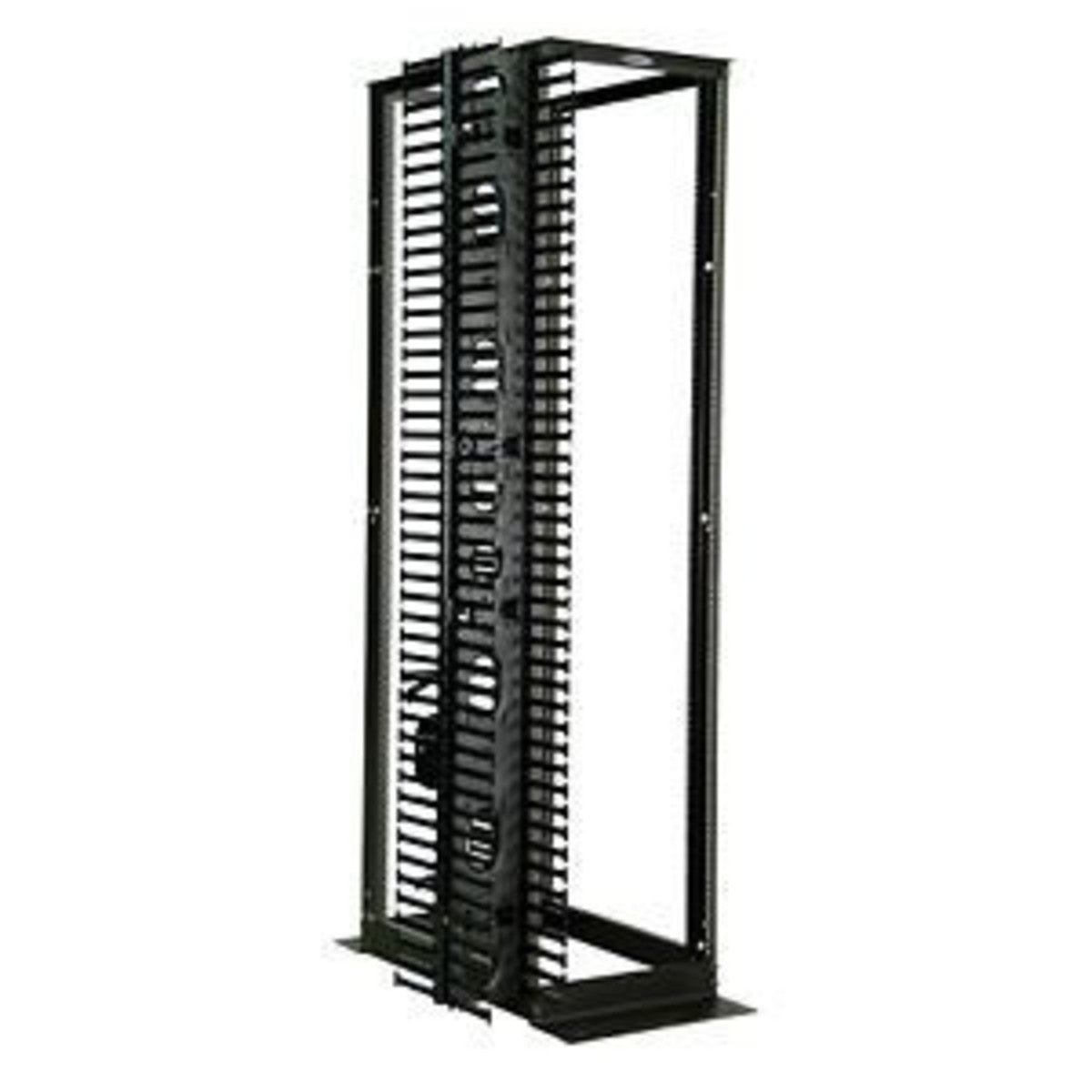 Great Lakes Case & Cabinet Co 4P72-1224-29 | Four Post Rack With 12-24 Mounting, 72 Inch H X 29 Inch D, Black