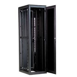 Great Lakes Case & Cabinet Co GL840E-2432F10 | E Series Enclosure, 84 Inch H X 24 Inch W X 32 Inch, 44 RMU, Tpe-24F10 Fan Top, Rohs, Black