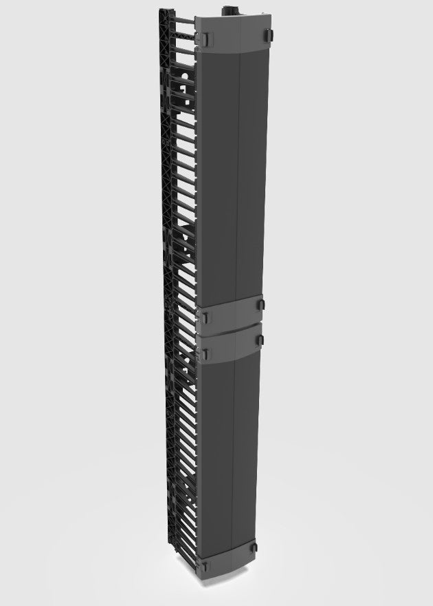 Great Lakes Case & Cabinet VCMP-45U-0606FO | Vertical Cable Manager, 84"H X 6"W X 8.6"D Single Sided Front