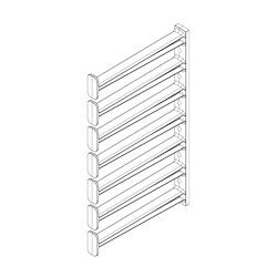 Great Lakes CM-77 | Cable Management Fingers, 7" X 7 Rmu, Plastic, Single Section