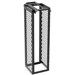 Great Lakes CMRX-59U16-B-1224 | CMRX Rack, 108.5"H X 24"W X 16.25"D, 59 Rmu, 2500 Lb. Weight Capacity., Black, #12-24 Tapped Uprights, 19 Or 23" Eia Assembly