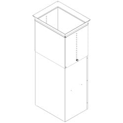 Great Lakes GL-EC-48-3246 | Exhaust Chimney, 32-46"H, Use With 48"D Es Cabinets