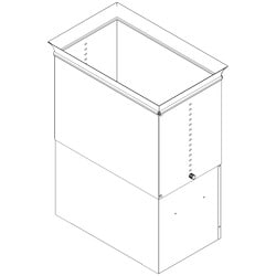 Great Lakes GL-ECHF-48-1832 | Exhaust Chimney (High Flow), 18-32"H, Use With 48"D Es Cabinets