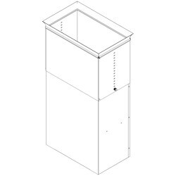 Great Lakes GL-ECHF-48-3246 | Exhaust Chimney (High Flow), 32-46"H, Use With 48"D Es Cabinets