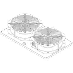 Great Lakes GL-ECFT48 | Exhaust Chimney Fan Tray, 1200 Cfm, Compatible With Standard Exhaust Chimney, Use With 48"D Es Cabinets