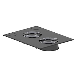 Great Lakes TPE-292F10-230 | Top Panel, Two 550 Cfm Fans (1100 Cfm Total), 230V, Includes Two 4" Horseshoe Knockouts, Use With 29"W E Cabinets