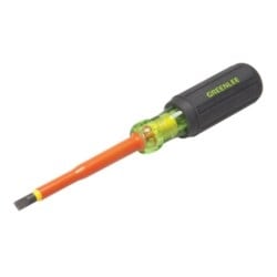 Greenlee 0153-11-INS | Screwdriver, Insulated, Cabinet Tip, 1/4" X 4"