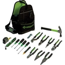 Greenlee 0159-17ELEC | Open Tool Carrier Kit, 17-Piece Tool