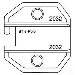 Greenlee PA2032 | Die, British Telecom, 6-Pole Plug, Blister