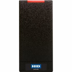 HID Global Corp 900NHRNEK0001T | Pivclass Reader, R10-H, Mini Mullion, No Prox, Sio/Seos / Legacy / Fips/Cak, Std Ver. 1 Keyset, Wiegand, Pigtail Cable: 18" (0.45M), Idel Led: Red, Response: Green Led, 1 Beep, Black