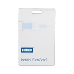 HID Global Corp FPCRD-SSSCW-110364 | Standard Card, Flexcard, Standard, 3-Position/Flat Side, 125 Kilohertz, 2.13" Width X 3.38" Height, Abs Plastic, White, With Logo And Custom Laser Marking
