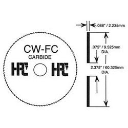 HPC Inc H-CW-FC | Key Machine Cutter, Flat Steel and Safe Deposit Box Lock, Slotted, 0.375" Hole, Carbide, For Blitz, Switch Blitz, CodeMax, Tiger SHARK
