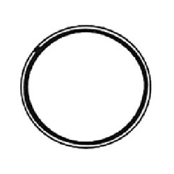 HPC Inc H-GAK-6 | Key Ring, Give-Away, 1" Diameter, Hardened Spring Steel, Bright Zinc Plated, 1000 each per Box