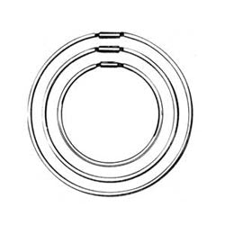 HPC Inc H-LKR-6 | Key Ring, Large, 6" Diameter, Half Hardened Steel, Galvanized, with Threaded Fastener Screw