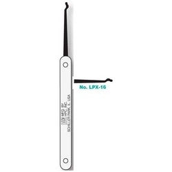 HPC Inc H-LPX-16 | Lock Pick, Small Rake, 0.022" Thickness, Spring Steel, with Stainless Steel Handle