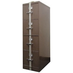 HPC Inc H-SLB-44 | Security Locking Bar, 51.5" Length, 0.5" x 1.5" Heavy Duty Channel Steel, Neutral Sand, with Hardware