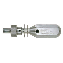 HPC Inc H-TLP-LRB | Lock Pick, Tubular, 7-Pin Offset, with Key, Pick Decoder, Adjustable Collet, Genuine Leather Case