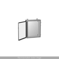 Hammond Manufacturing 1418G8 | NEMA 12 Wallmount Enclosure with Panel, 16" x 16" x 8", Steel, Gray