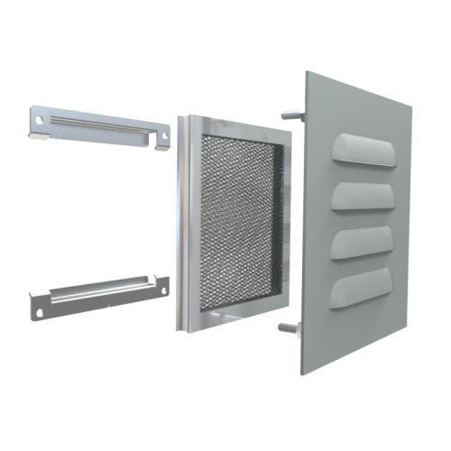 Hammond Manufacturing 1481L3R66GY | Type 3R Louver Kit, 6" x 6", Steel, Gray