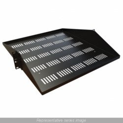 Hammond Manufacturing DNDMV19BK1 | 2U Vented Centered Rack Shelf, 19.5" Depth, 200 lb, Black