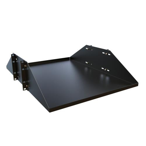 Hammond Manufacturing DNRMU1924BK1 | 3U Dual-Channel Solid Shelf, 24" Depth, 300 lb Rated