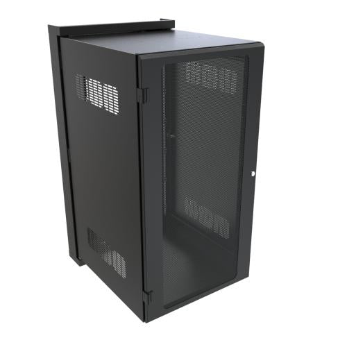 Hammond Manufacturing HWM2424U26BK | 24U 24"W x 31.7"D Swing-Out Wall Cabinet with Vented Door