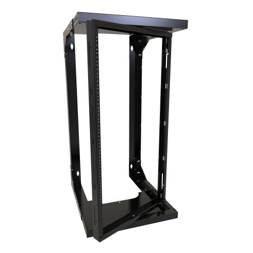 Hammond Manufacturing HWMR1920UBK | 20U Adjustable Depth Center Swing Wall Rack (18"-24")