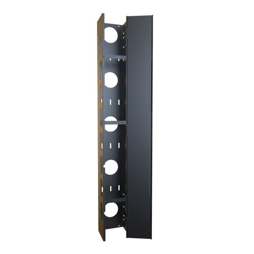 Hammond Manufacturing RB-VCM24 | 24U Vertical Cable Manager with Hinged Door & Swing Stabilizer