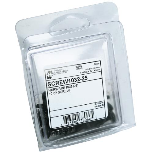 Hammond Manufacturing SCREW1032-25 | 10-32 Rack Screws with Nylon Washers, Pack of 25