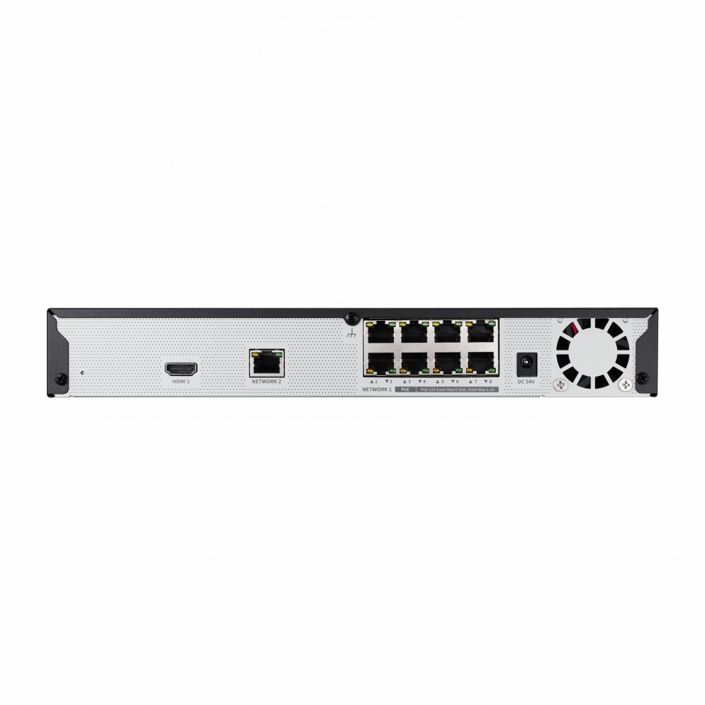 Hanwha Tec QRN-830S-2TB | | 8Ch Nvr 2Tb With 8 Poe Ports (Poe Budget 65W) With 8Mp Camera Support