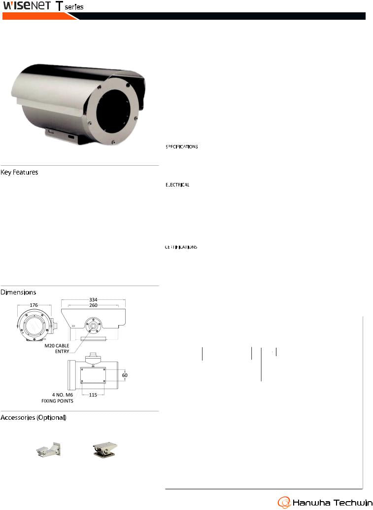 Hanwha Tec TNO-X6320EPT0-M Explosion Proof Zoom Camera