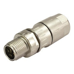 Harting 21038811805 | M12 X-Code 8-Pin Male Connector, Crimp, Straight, Slim Design